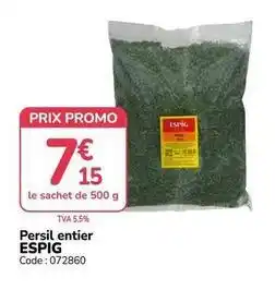 Promocash Promo - persil entier offre
