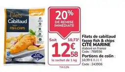 Promocash Durable - filets de cabillaud façon fish & chips offre