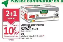 Promocash Panzani - lasagnes gastronormes format 1/2 offre
