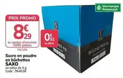 Promocash Promo - sucre en poudre en buchettes offre