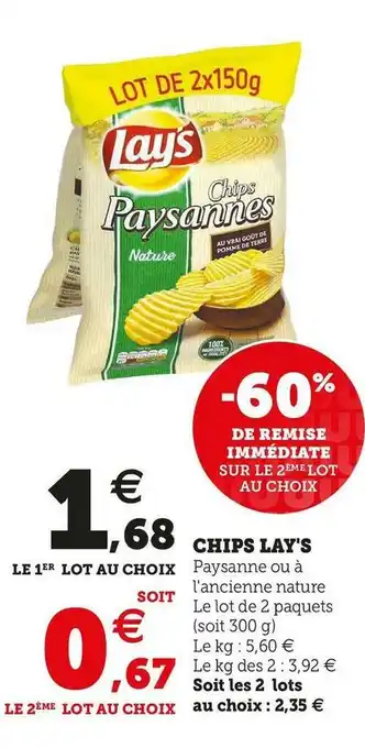 Super U Lay's chips offre