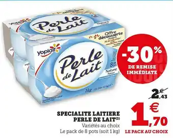 Perle de lait specialite laitiere