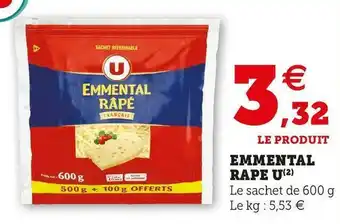 Super U U emmental rape offre