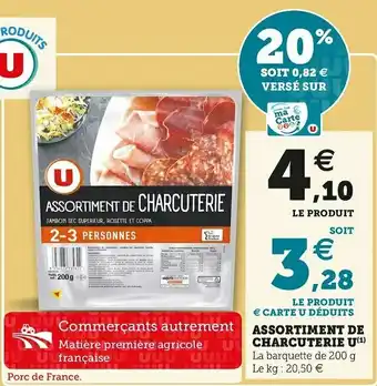 Super U U assortiment de charcuterie offre