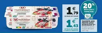 Super U U yaourts aux fruits avec morceaux offre