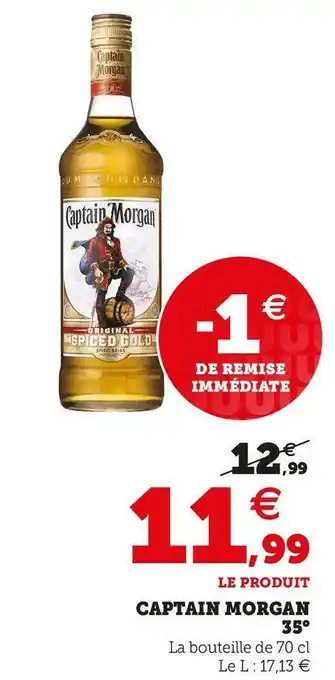 Super U Captain morgan captain morgan 35° offre