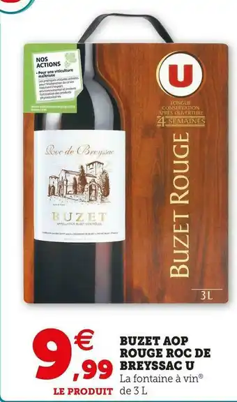 Super U Breyssac buzet aop rouge roc de breyssac u offre
