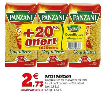 Super U Panzani pates offre