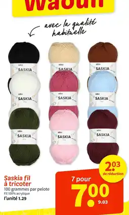 Wibra Waouh Saskia fil à tricoter offre