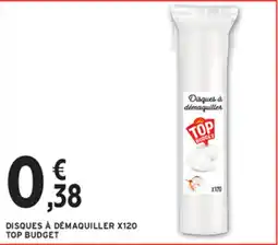 Intermarché Contact TOP BUDGET Disques à démaquiller offre