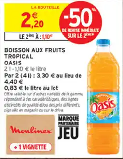 Intermarché Contact Oasis Boisson aux fruits tropical offre