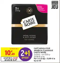 Intermarché Contact CARTE NOIRE CAFÉ MOULU PUR ARABICA CLASSIQUE offre