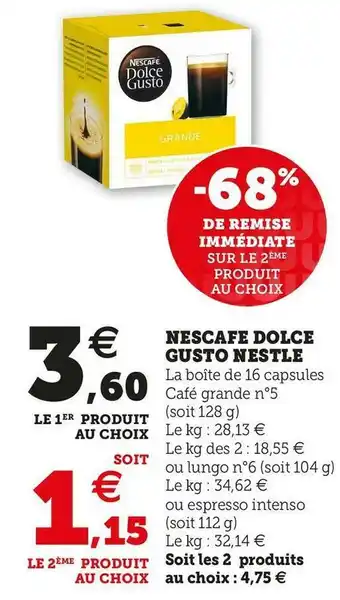 Super U Nescafe nescafe dolce gusto nestle offre