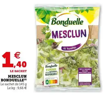 Super U Bonduelle mesclun offre