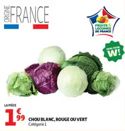 Auchan Supermarché CHOU BLANC, ROUGE OU VERT offre