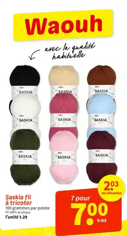 Wibra Saskia fil à tricoter offre