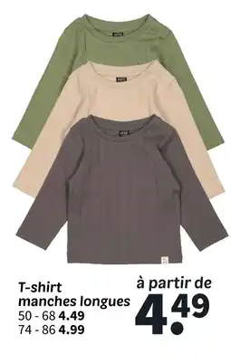 Wibra Mini t-shirt manches longues offre