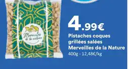 Hmarket Merveilles de la nature pistaches coques grillées salées offre