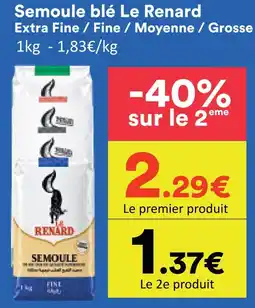 Hmarket Le renard semoule blé offre