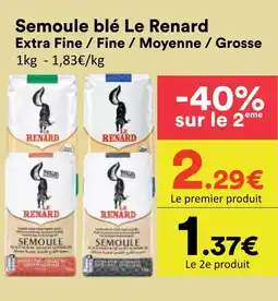 Hmarket Le renard semoule blé offre