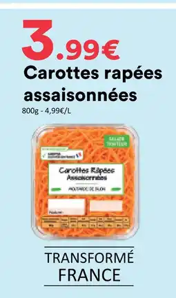 Hmarket Carottes râpées assaisonnées offre