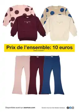 Zeeman Sweat et pantalon offre