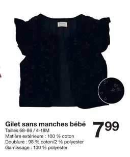 Zeeman Gilet sans manches bébé offre