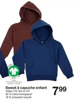 Zeeman Sweat à capuche enfant offre