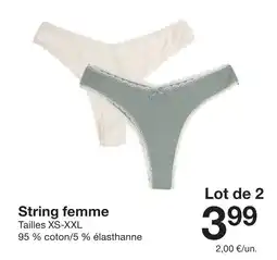 Zeeman String femme offre