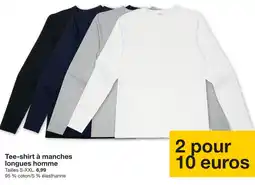 Zeeman Tee-shirt à manches longues homme offre