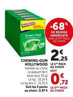 Bi1 Hollywood - chewing-gum offre