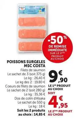 Bi1 Costa - poissons surgeles msc offre