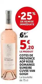 Bi1 Cotes de provence aop rose domaines sumeire cuvee van offre