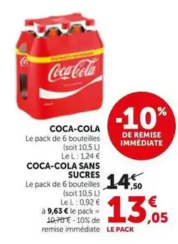 Bi1 Coca cola - sans sucres offre
