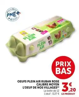 Bi1 Oeufs plein air ruban rose calibre moyen offre