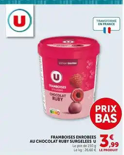 Bi1 U - framboises enrobees au chocolat ruby surgelees offre