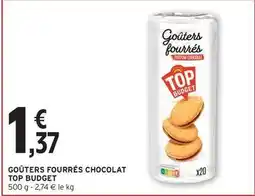 Intermarché Top budget - goûters fourrés chocolat offre