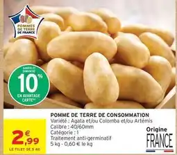 Intermarché Pomme de terre de consommation offre