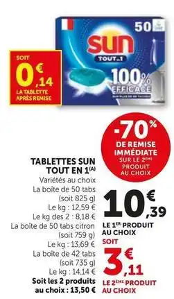 Bi1 Sun - tablettes offre