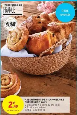Intermarché Assortiment de viennoiseries pur beurre x6% offre