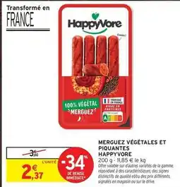 Intermarché Happyvore - merguez végétales et piquantes offre