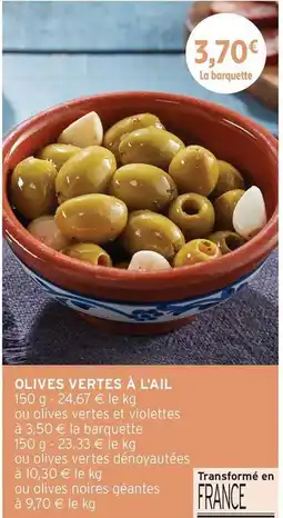 Intermarché Olives vertes a l'ail offre