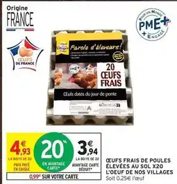 Intermarché Oeufs frais de poules offre