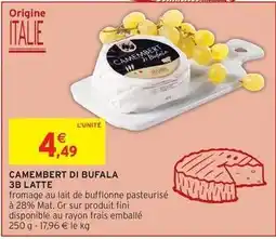 Intermarché Fini - camembert di bufala 3b latte offre