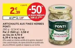 Intermarché Ponti - artichauts aux fines herbes offre