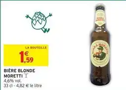 Intermarché Moretti - bière blonde offre