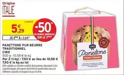 Intermarché Ciro - panettone pur beurre offre