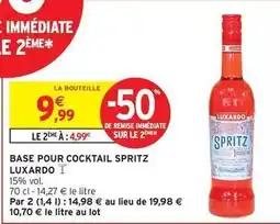 Intermarché Spritz - base pour cocktail offre