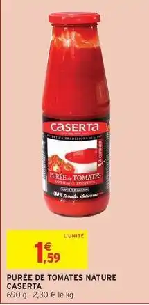 Intermarché Purée de tomates nature offre