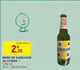 Intermarché Biere de sardaigne au citron offre